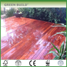 Red distressed crack-resistant solid merbau garden decking